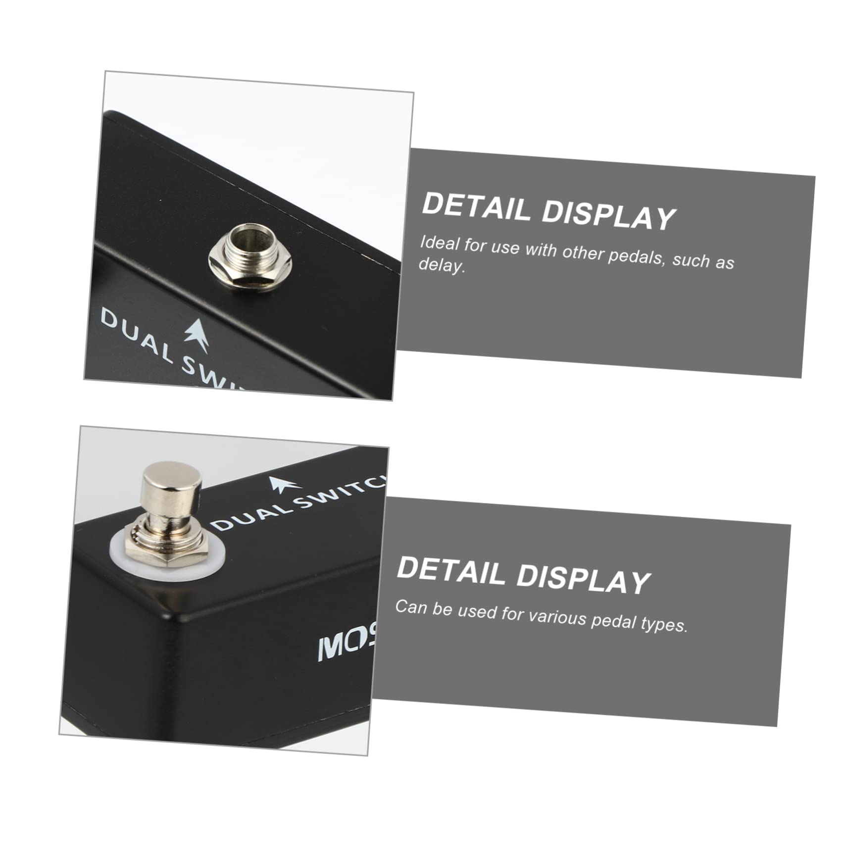 Toyvian Guitar Effects Footswitch Pedal Dual Control Switch for Guitar Accessories Supply