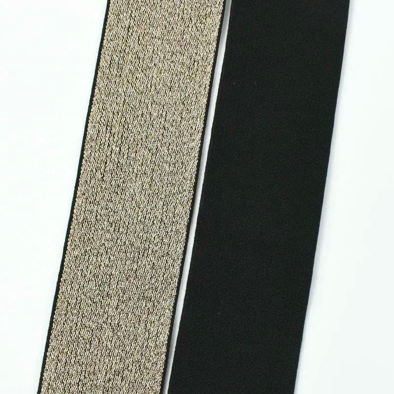 Elastyczna taśma nylonowa, Nylon Spandex Elastic Band 25-50mm 2-5 Meters Multicolor(BlackGold 50mm,5Meters)
