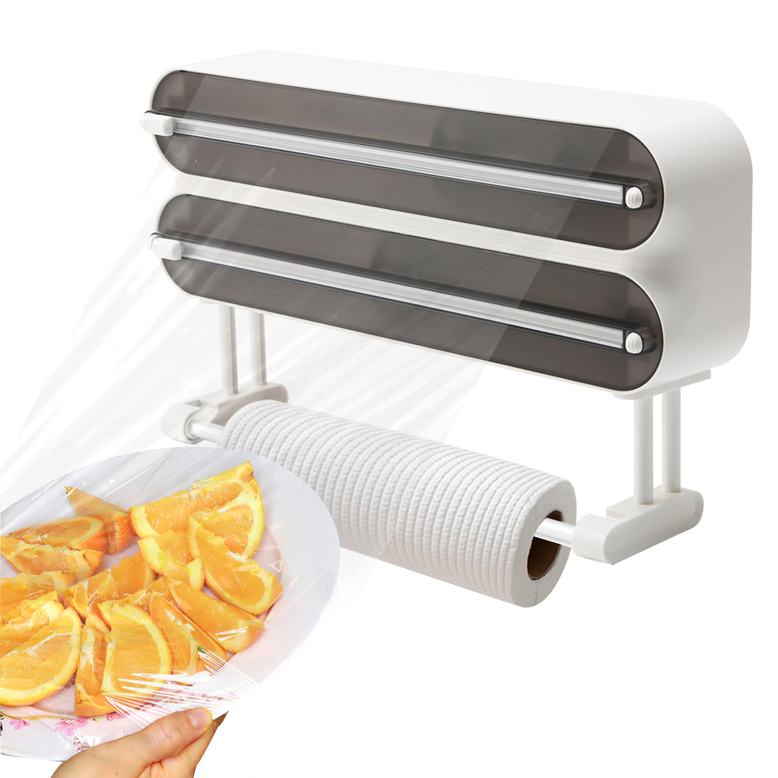 Lot De 2 Dérouleurs De Film D'aluminium Et De Film Alimentaire, Coupe