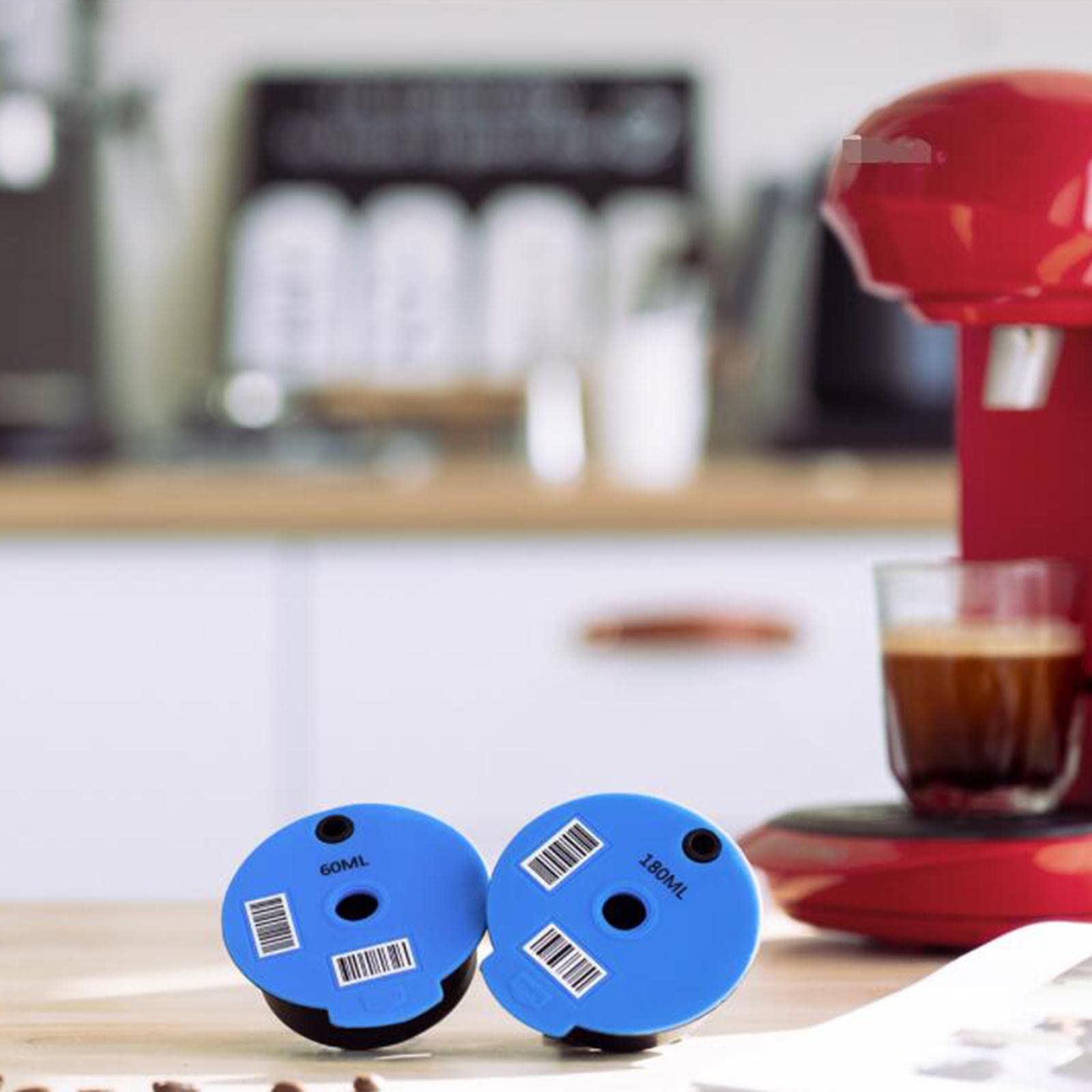 Cápsulas de Café Reutilizables Cápsula de Café para Espresso Filtro de Doble Capa Fácil de Instalar, 60ml