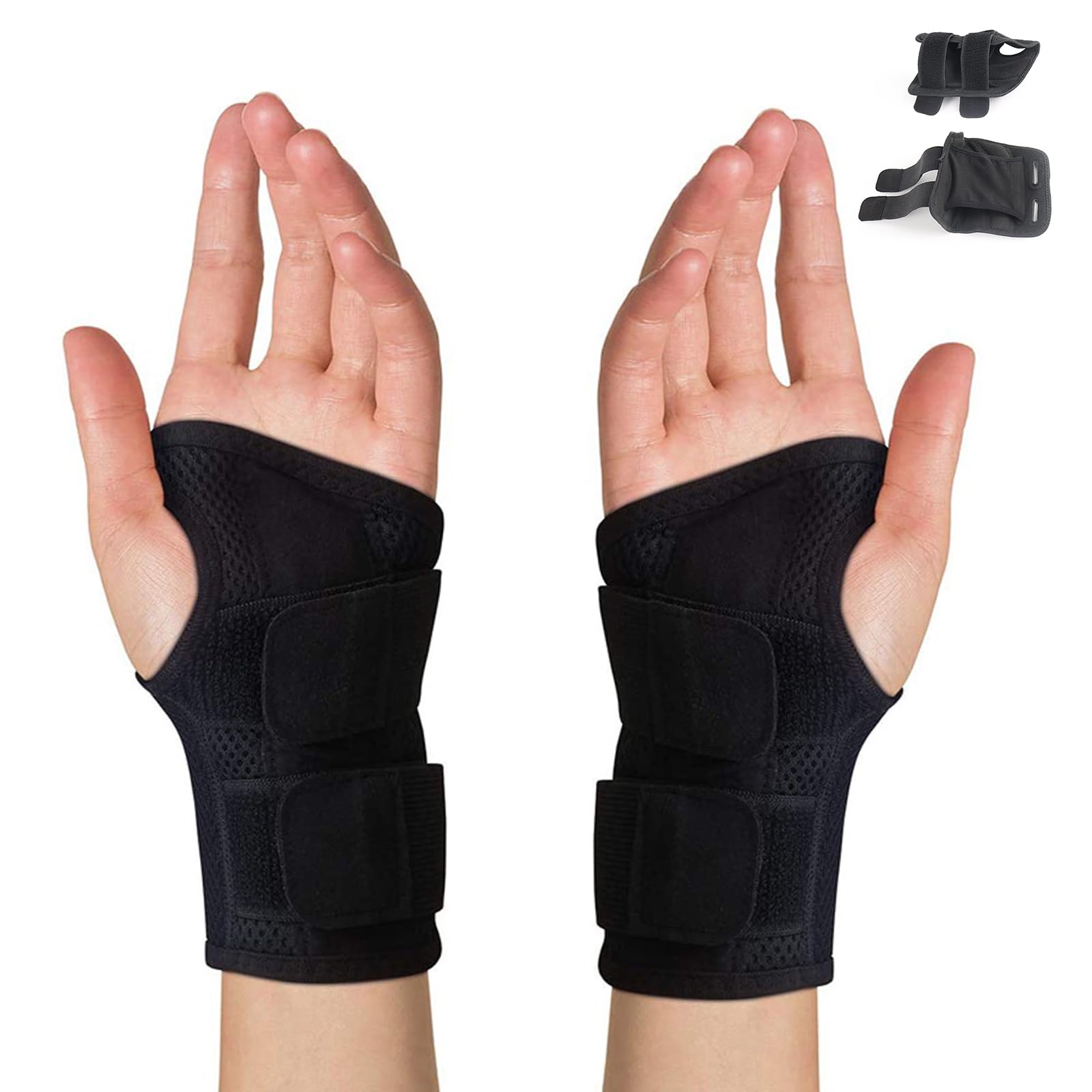STAYOUNG 2PCS Wrist Brace - Carpal Tunnel Wrist Brace，Adjustable Strap, Brace Splint, Protective Fixation, Left Hand, Right Hand,Suitable For Wrist Joint Sprains（L/XL Size）