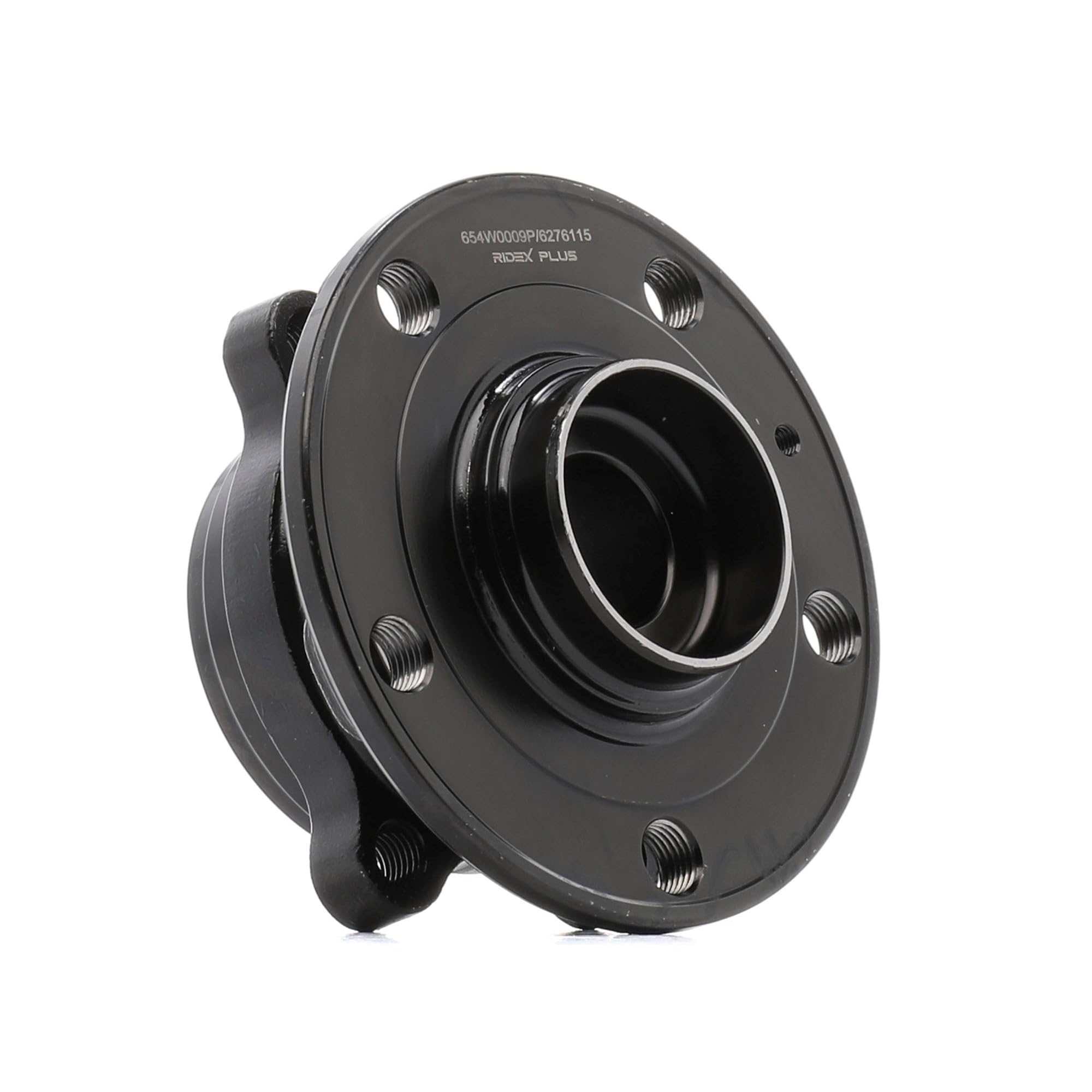 RIDEX PLUS 654W0009P Juego de cojinete de rueda Delantero, ambos lados con anillo sensor magnético incorporado con tornillos Compatible con VW Golf 7 Hatchback 5G1, BQ1, BE1, BE2