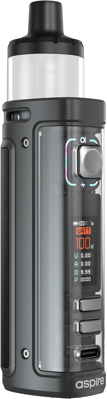 Aspire Veynom LX POD Kit 3200 mAh Battery 2mL (Black) Works With BP Coils Powerful Performance Aspire Vape E Cigarettes Starter Kit No Nicotine