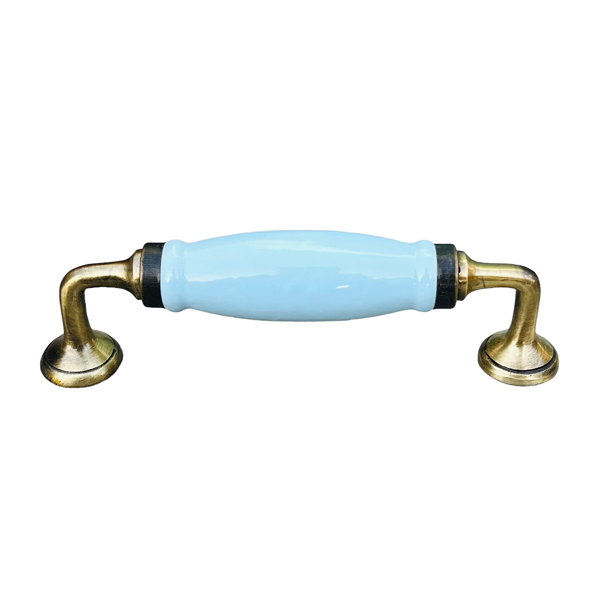 Maison Belle Ceramic Door Handle Gold Antique Finish - Scratch Proof 100% (Size 6 Inch, Sky Blue) — Amazon image 17
