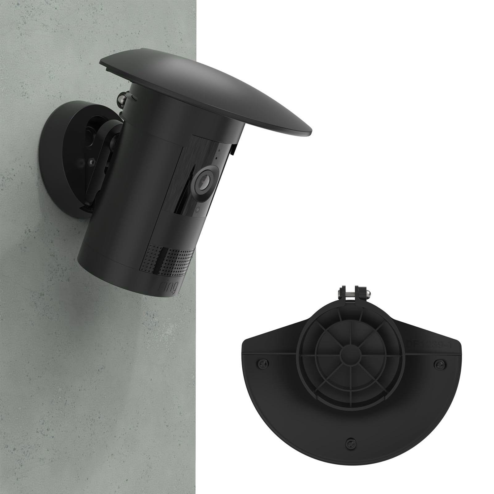 Kamera Regenschutz für Rin g Außenkamera Plus Akku (Outdoor Camera Plus neueste Generation), Außenkamera Schutzhülle, Abdeckung Sonnenschutz Kamera Zubehör, Schwarz