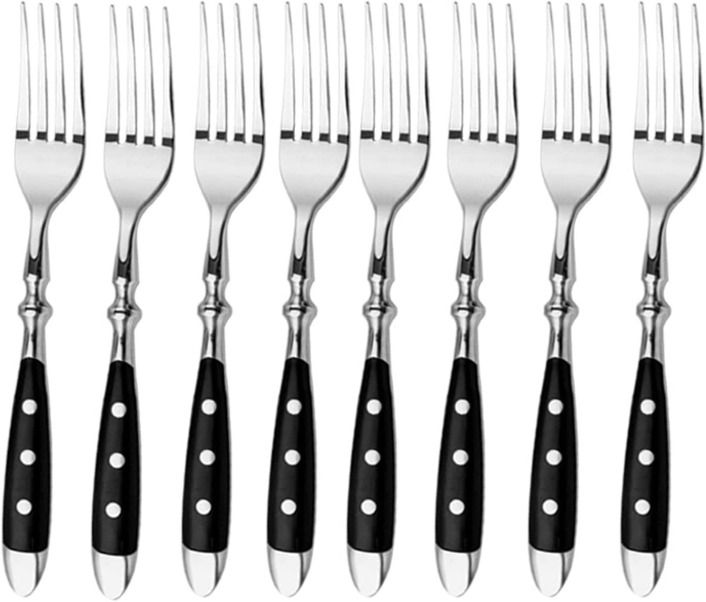 Cutlery Set Stainless Steel Dinner Fork Set Dishes Fruit Dessert Fork Dining Tableware Set 8Pcs