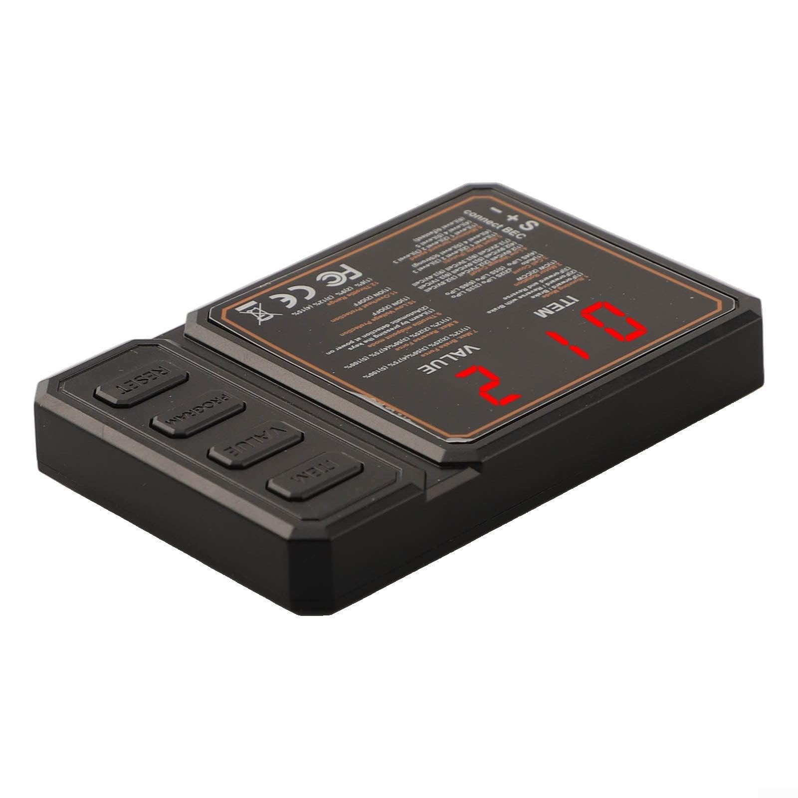 ESC Scheda di Programmazione per 10 RC Auto Brushless ESC 45A 60A, Programmatore Digitale con Display a LED, Freno Regolabile per, Compatibile con