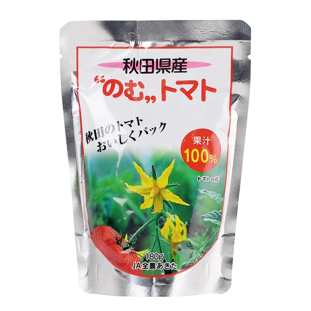 秋田産　トマトジュース　果汁100% のむトマト　4箱（80袋入り）送料込み！ Amazon.co.jp: ＜JA全農秋田＞ のむトマト 秋田県産トマト果汁