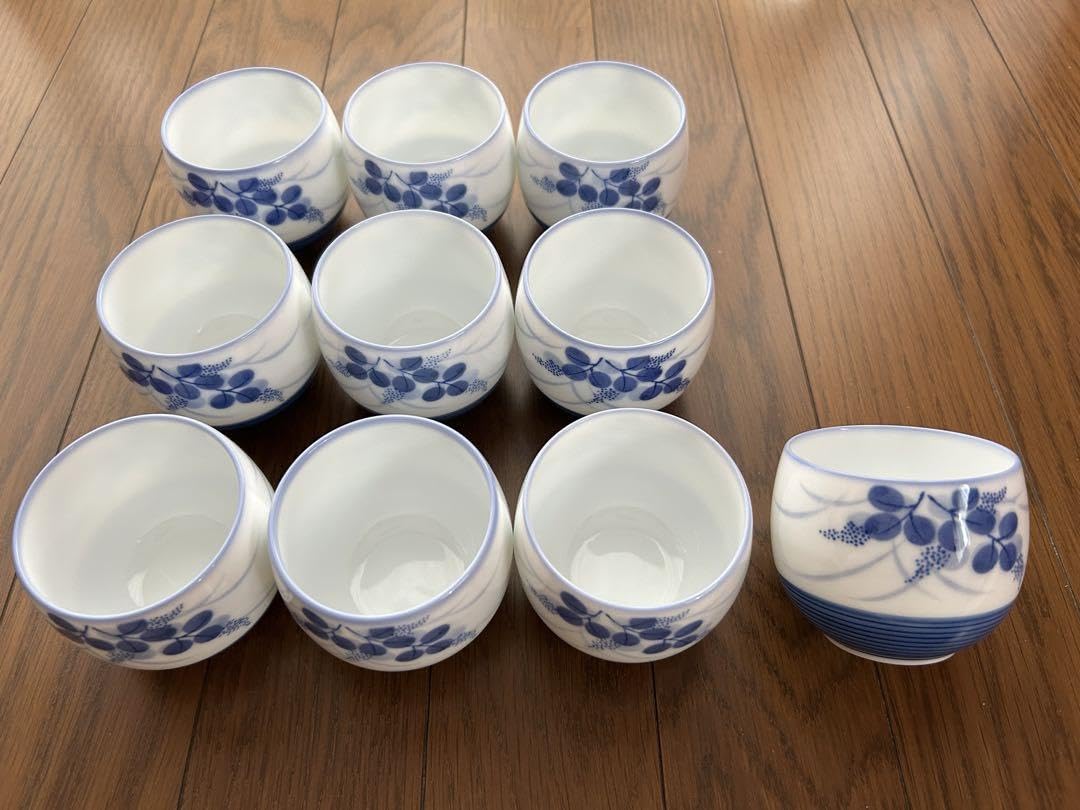 有田焼 花 湯呑み 10個セット 湯飲み 蓋付き湯呑み茶碗 花十草 湯呑み おしゃれ 業務用 有田焼
