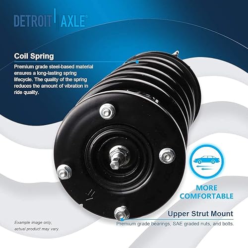 Miniatura 805 de Detroit Axle - Puntal delantero para Hyundai Sonata 2012-2014 2012-2015 Kia Optima, puntal lateral izquierdo con montaje de resorte helicoidal 2013