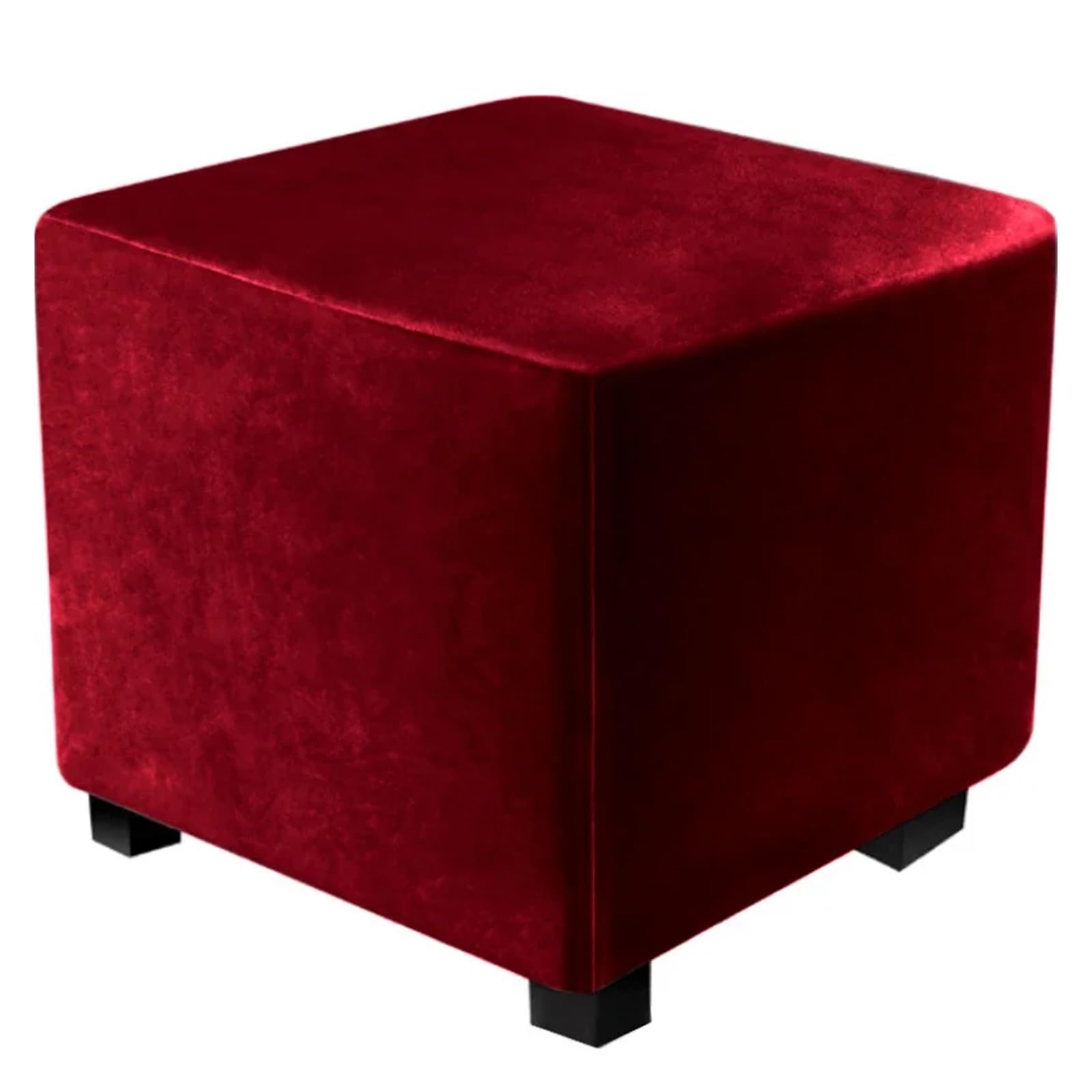 YXINAER Foot Stool Cover All-inclusive Square Elastic Velvet Footstool Covers Protector Sofa Footrest Slipcover for Living Room(A7 Ottoman Cover,M)