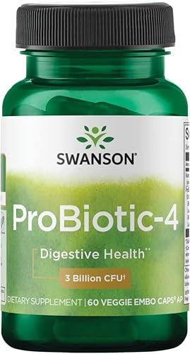 Miniatura 1 de Swanson Probiotic-4 3 mil millones de CFU 60 cápsulas vegetales