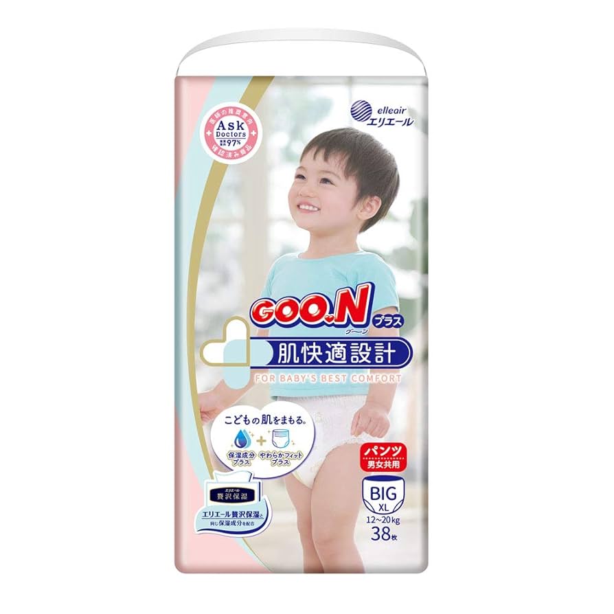 monグーンプラス　パンツタイプ　ビッグサイズ 38枚入り✖️6パック 大王製紙 グーンプラス 肌快適設計パンツ BIGサイズ 38枚 価格
