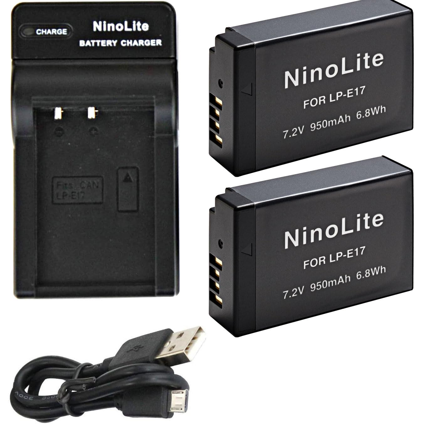 Amazon.co.jp: NinoLite 3点セット LP-E17 対応バッテリー2個 + USB型