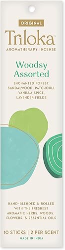 Vista 49 de Triloka Incienso original, sándalo, 10 varillas