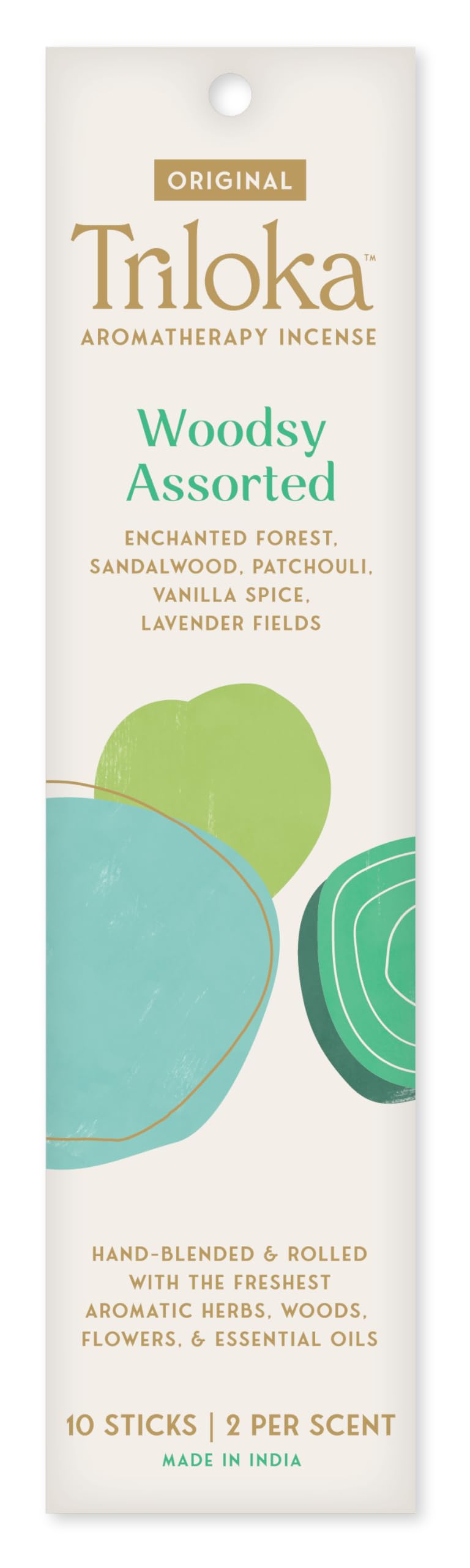 Original Incense, Woodsy Assorted, 10 Sticks