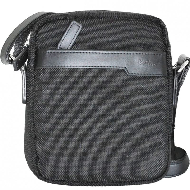 Katana - Sacoche homme nylon/cuir - noir - 17x20x4.5 cm - Noir