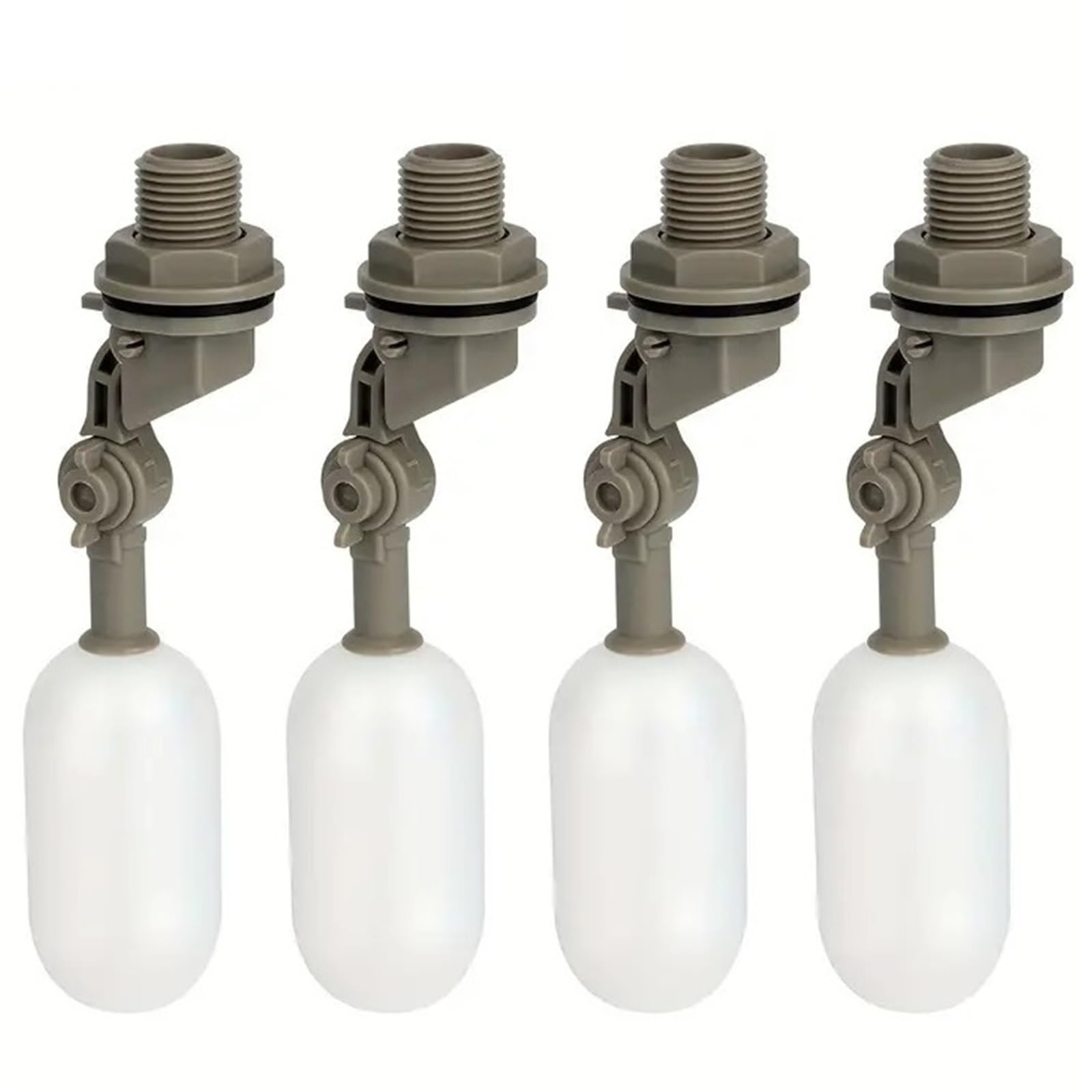 Vaeltor One Color 4Pcs Farm Cattle Plastic Water Float Ball Valve Shut Off 1/2 Inch Automatic Feed Fill Fish Tank Aquarium Water Humidifier Valve