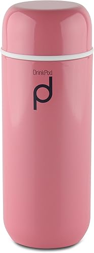 Miniatura 2 de Drinkpod Grunwerg HCF-200P - Frasco de cápsula aislada al vacío, acero inoxidable, rosa, 6.8 fl oz