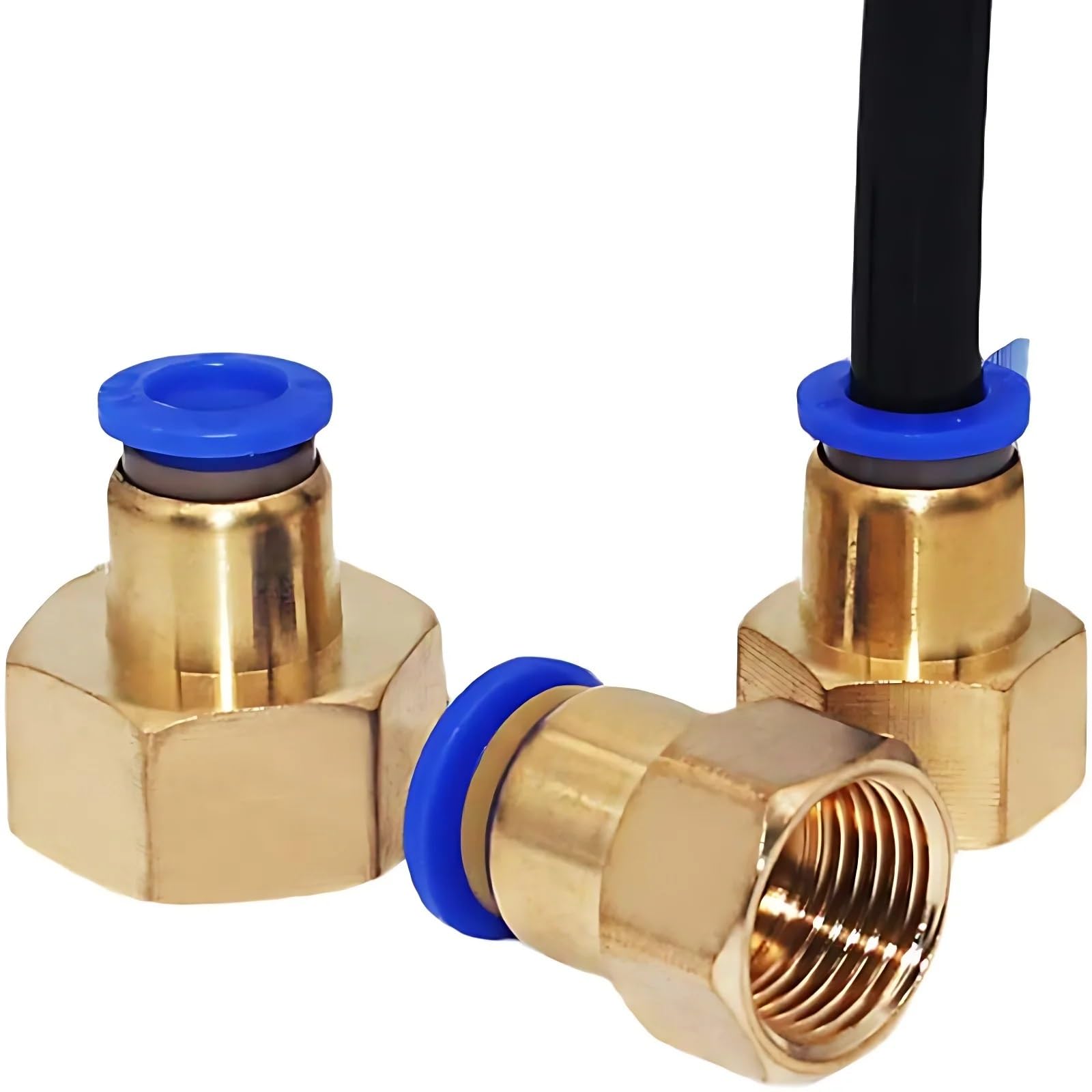 PCF Rosca de conexión neumática de 4 mm-12 mm 1/8 '' 1/4 '' 3/8 '' 1/2 '' Rosca de aire Conector de conexión de aire recto hembra Empuje de tubo, PCF6(Color:PCF4-02)
