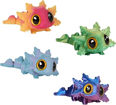 3D Printed Salamander Refrigerator Magnets -Cute& Decorative Fridge Magnets|Magnetic Cabinet and Locker AccessoriesSet of 4