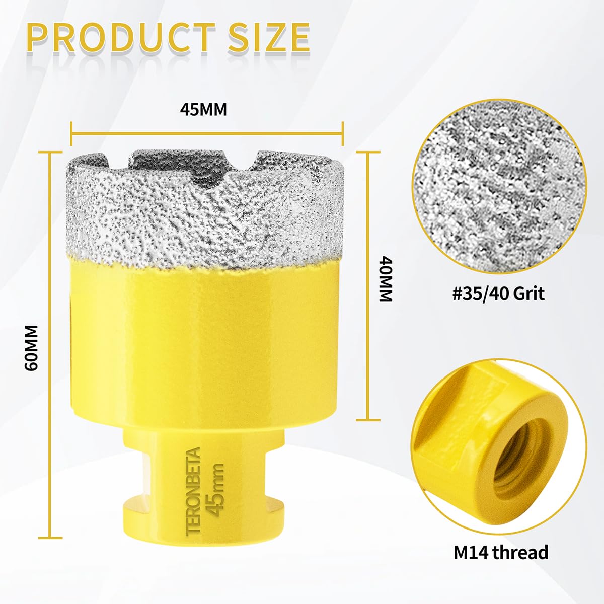 Teronbeta Diamond Core Drill Bit 45mm - Image 2