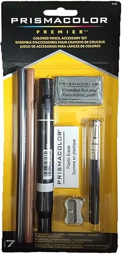 Prismacolor Kit de accesorios de lápices de colores Premier con licuadoras y borradores juego de 7 piezas multicolor Prismacolor Kit de accesorios de lápices de colores Premier con licuadoras y borradores juego de 7 piezas multicolor