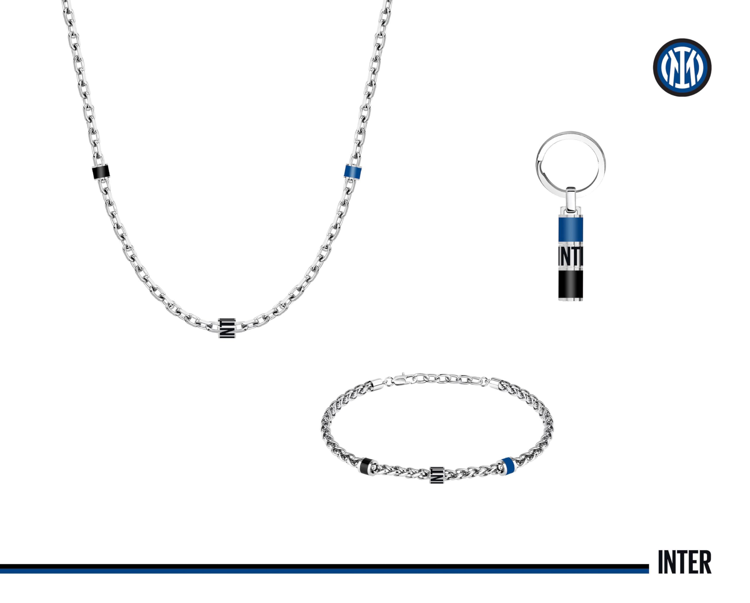 Clondo Bracciale Uomo Donna Inter in Acciaio – Collezione Ufficiale Calcio – Accessorio Elegante e Sportivo con Logo – Idea Regalo per Tifosi – Vari Modelli Disponibili