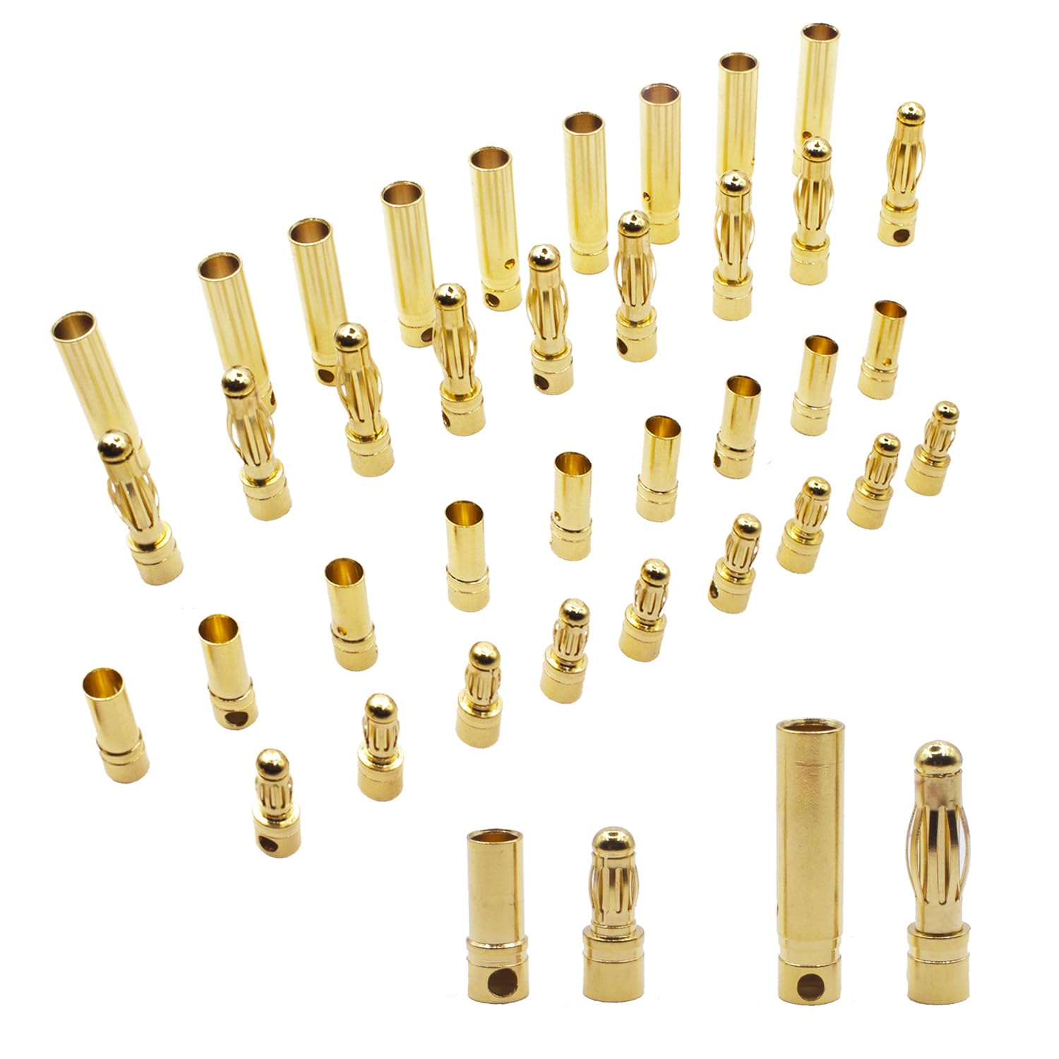 20Pairs 3.5mm 4mm Gold Banana Bullet Connector Female Male 4.0mm ESC Connector Plug for RC Battery Brushless Motor