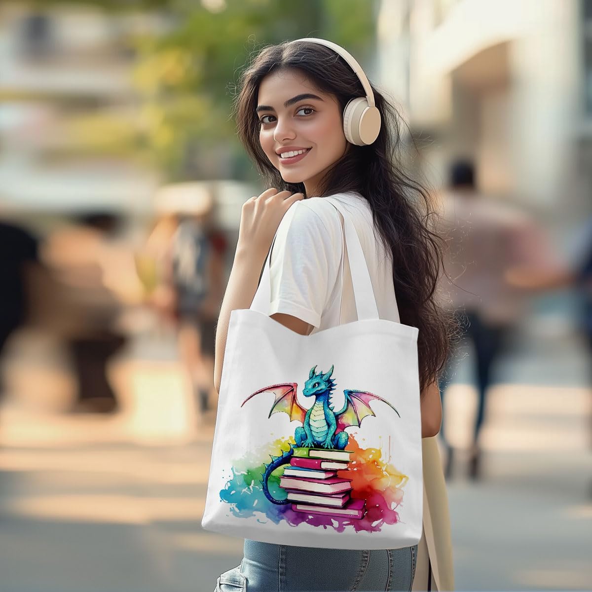 Wenboco Funny Tote Bag, Cute Mouse Themed Gifts, Reusable Grocery Beach Bags, Birthday Gift for Women Friend, Weekender Bag 1 - Image 4