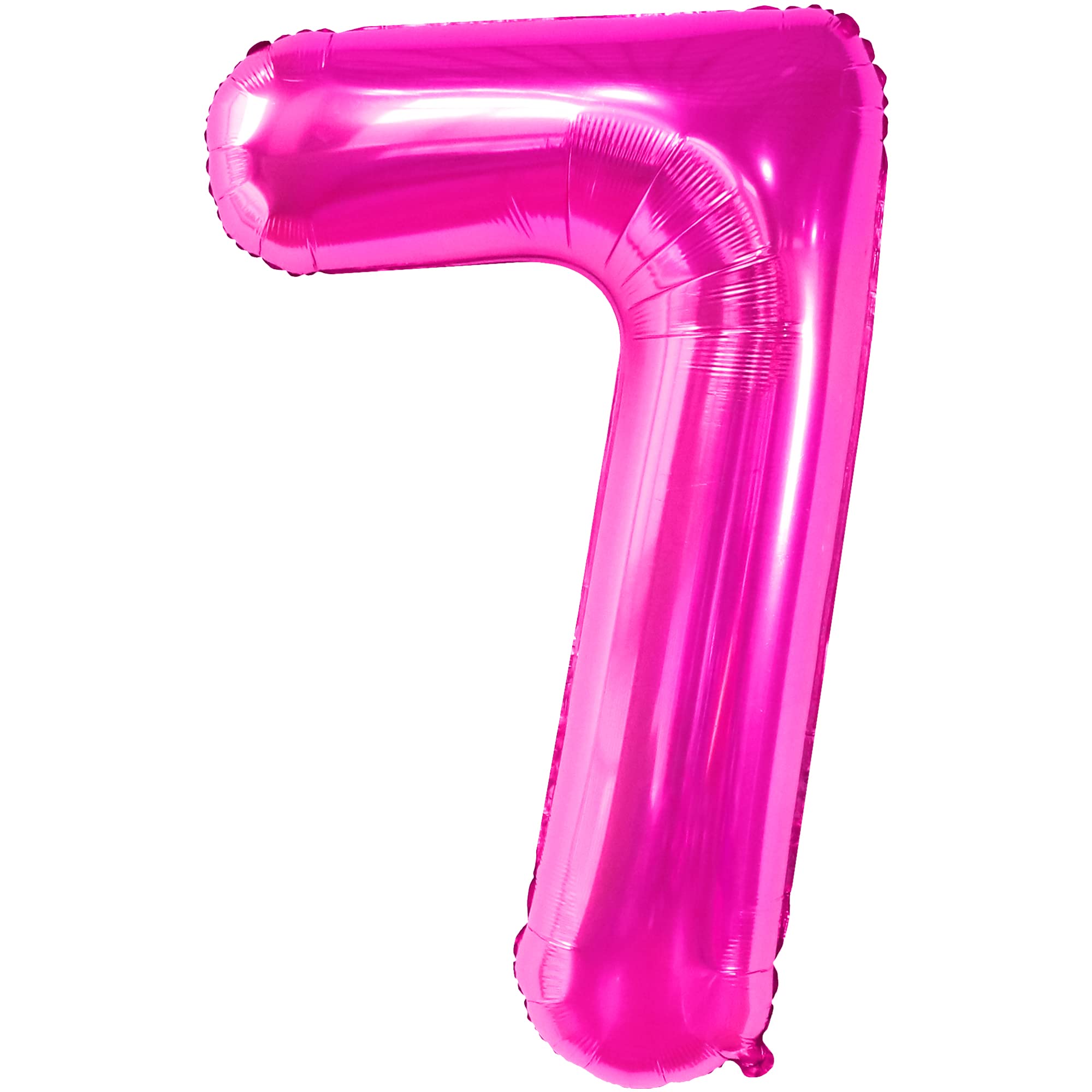 KatchOn, Giant Hot Pink Number 7 Balloon - 40 Inch | Pink 7 Mylar Foil Balloon For Happy Birthday Decorations | 7th Anniversary Decorations | 7th Birthday Party Supplies | Birthday Party Decoration