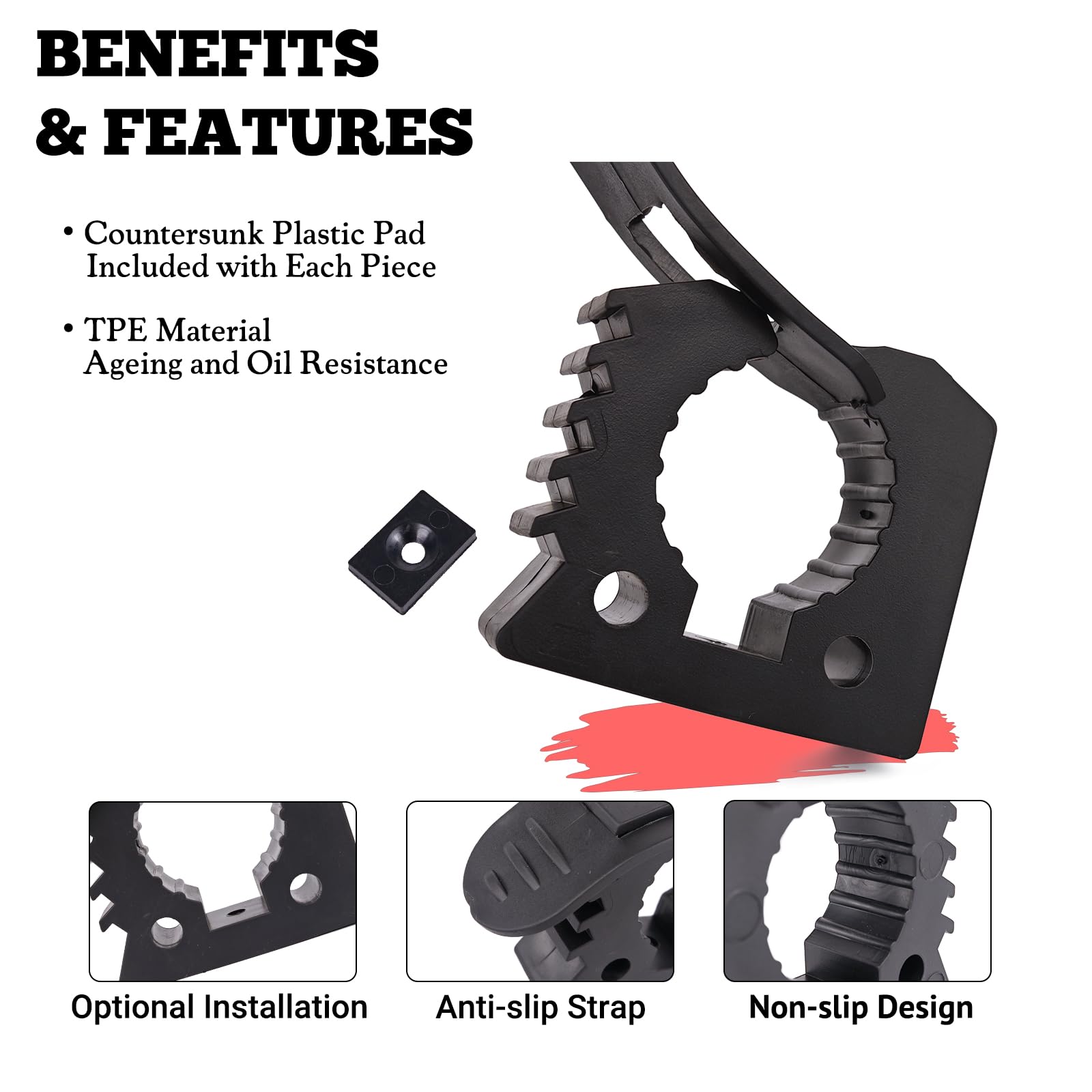 Quick Release Clamp, Eenvoudig Te Installeren Rubberen Klemhouder voor Off-road Voertuigen UTV ATV-vrachtwagens