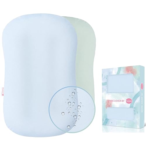 Fundas orgánicas impermeables para tumbonas de bebé, paquete de 2 unidades, certificado GOTS, 100% algodón, funda extraíble con forro impermeable,