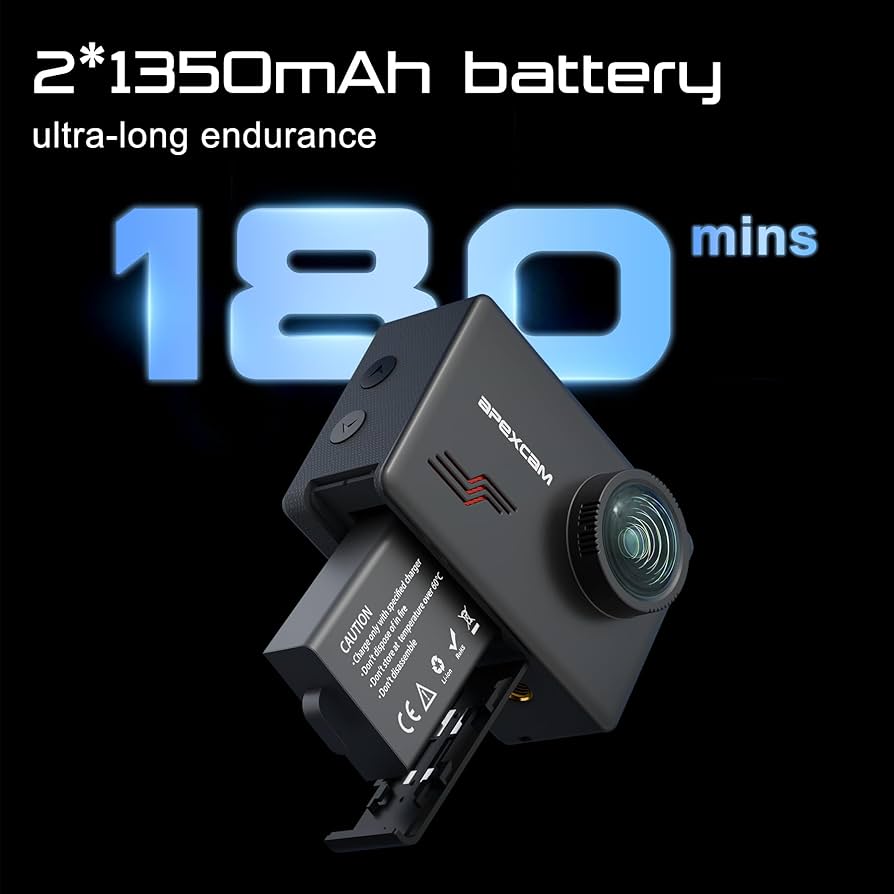 Apexcam アクションカメラ Amazon.com : Apexcam 4K 60FPS Action Camera EIS