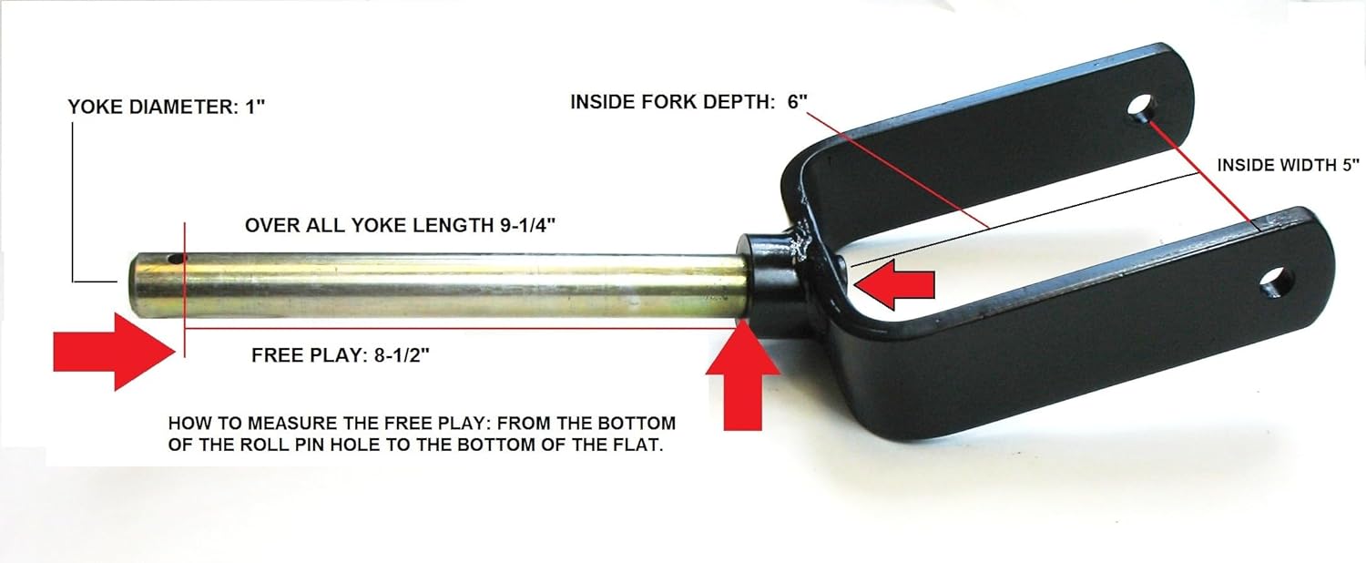 Land Pride Finish Mower Assembly 1" Yoke -10" Molded Wheel - Needle Bearings 2 PK