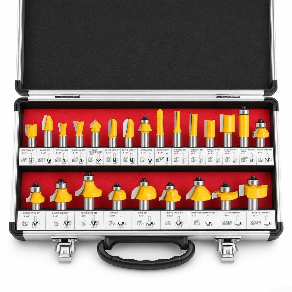 Set 24 Frese per 1/2 Pollice Carburo di Tungsteno Set 24 Frese