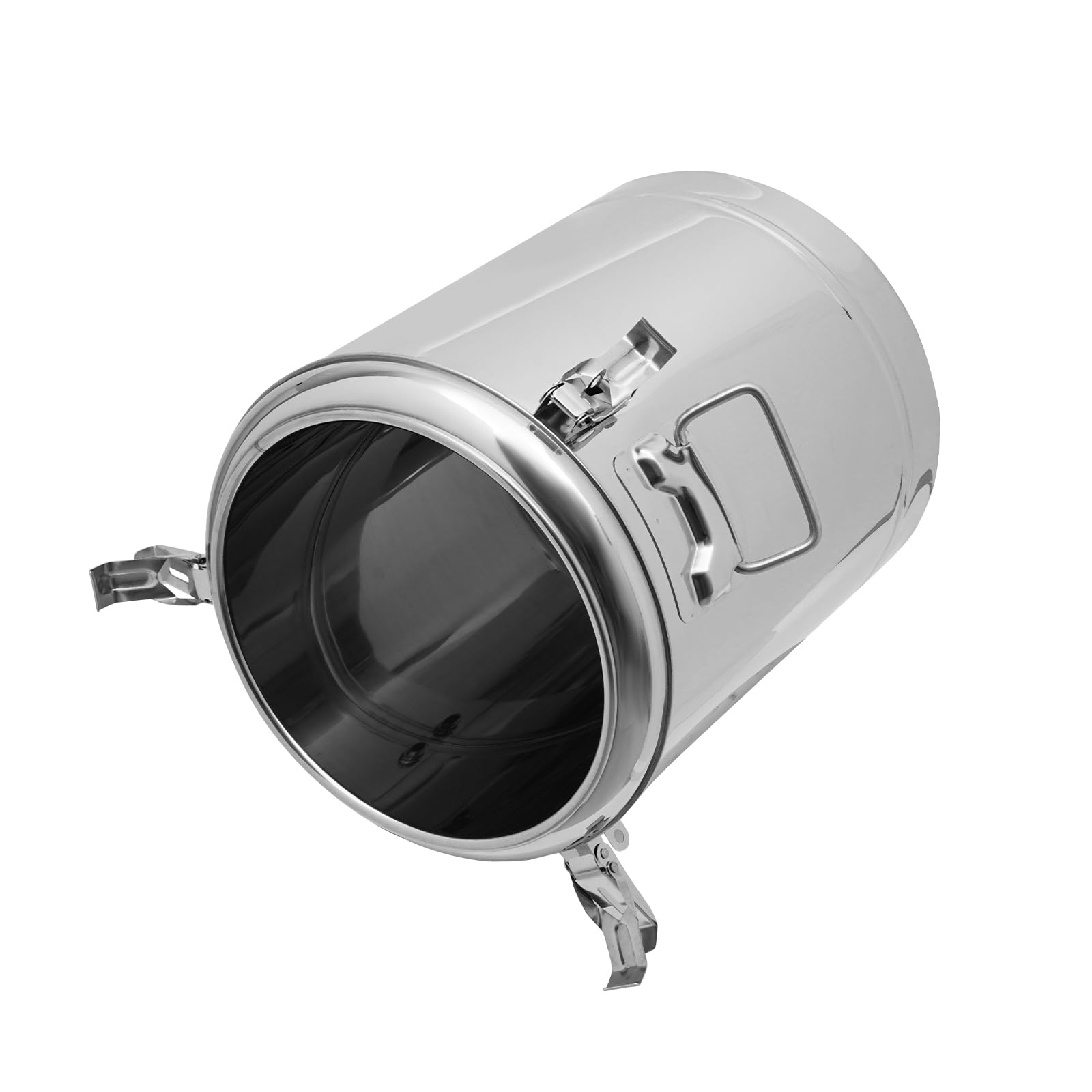 Edelstahl Nahrungsmittelwärmer 14L isolierter Eimer Versiegelter Thermobehälter mit Deckel und Verriegelungsklemme 26.5x40cm Tragbar Isolierter Suppenträger Warmhaltebehälter (ohne Wasserhahn)