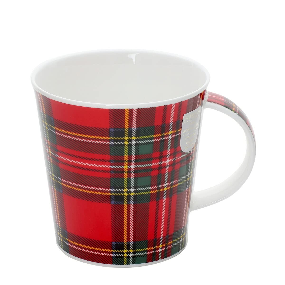 Dunoon Red Bone China Mug Scottish Tartan (Royal Stewart)