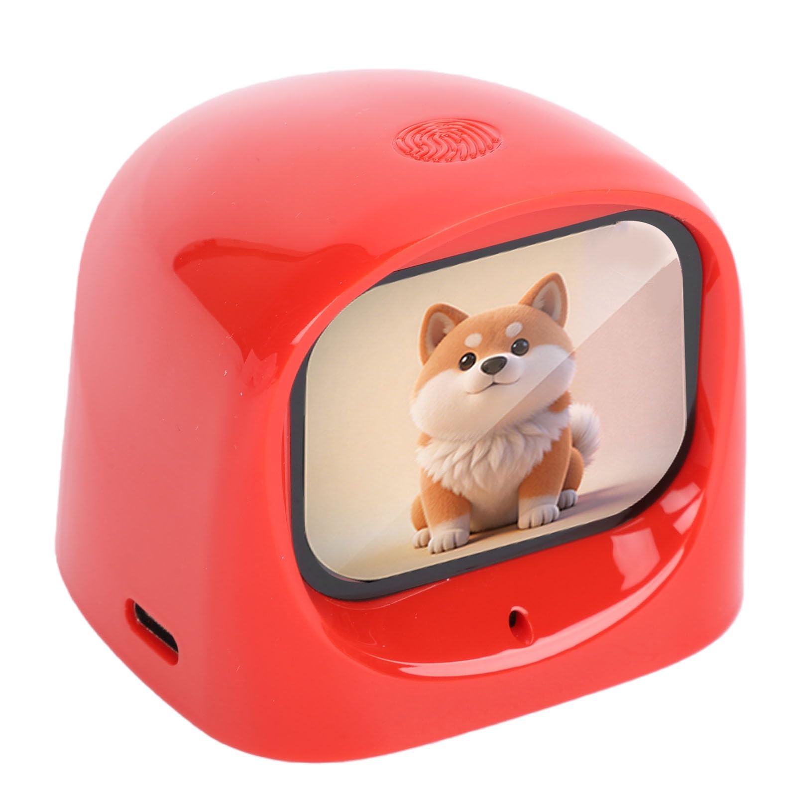 Fdit Robot Cruscotto Auto AI con Conversazione Intelligente Ed Espressioni Animate, per Bambini Compagno Educativo Divertente (rosso)
