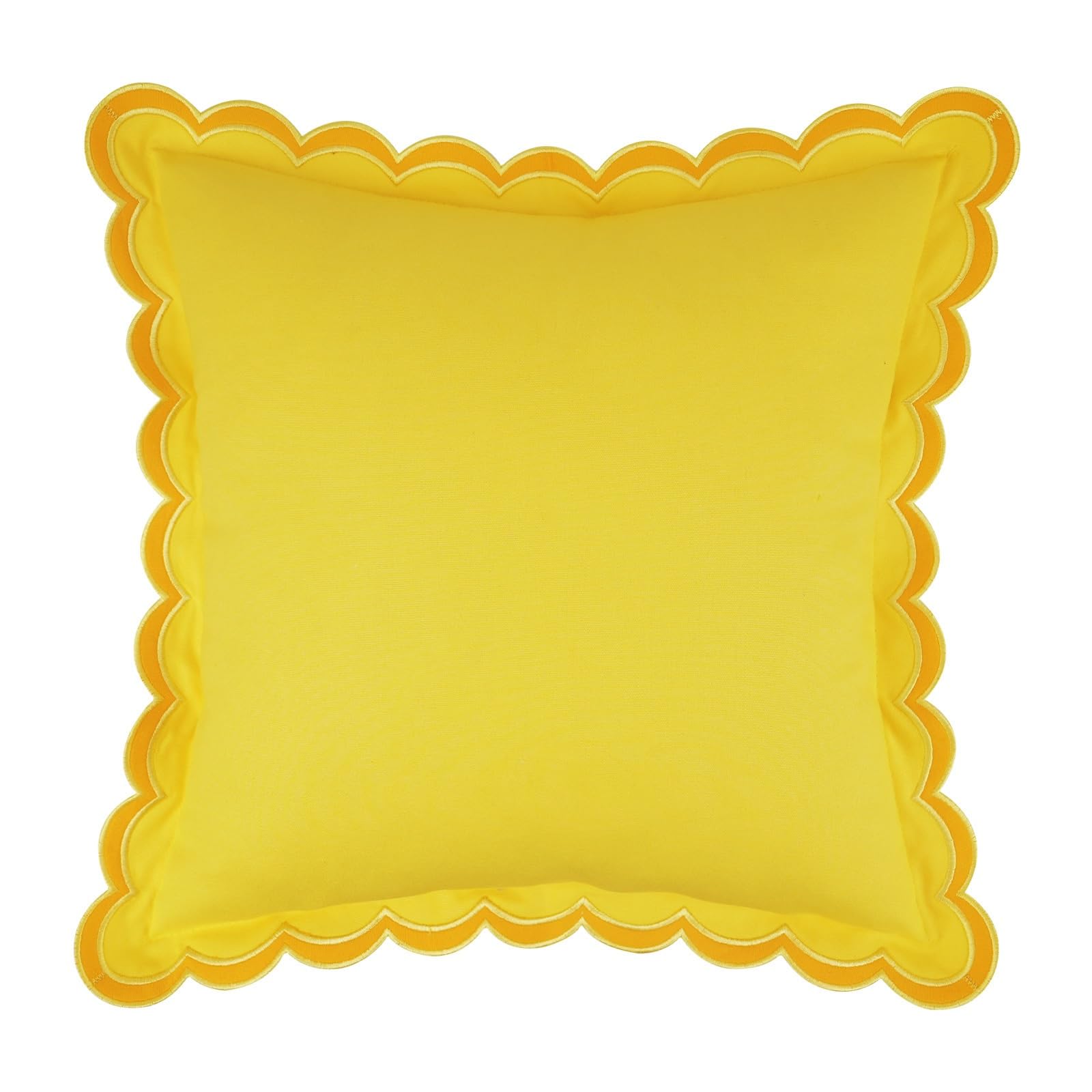 Housse de coussin en coton jaune lavable pour rafraîchir un canapé terne