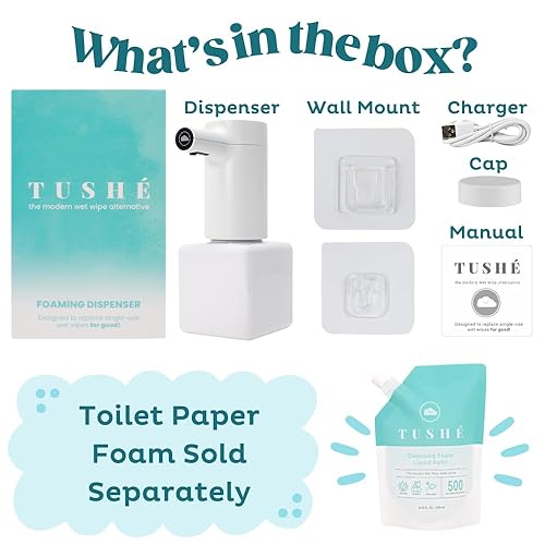 Miniatura 2 de Dispensador de espuma de papel higiénico, sin contacto, impermeable, recargable, 100% desechable, ingredientes naturales, alternativa ecológica para