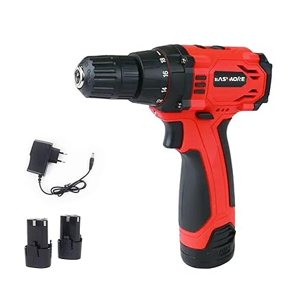 Omada Cordless Drill Machine - Impact Drill 12V 1.5AH 2 batteries (3-4 hours) Torque 30NM variable peed, Maximum speed 1500 RPM Aluminium chuck 3/8
