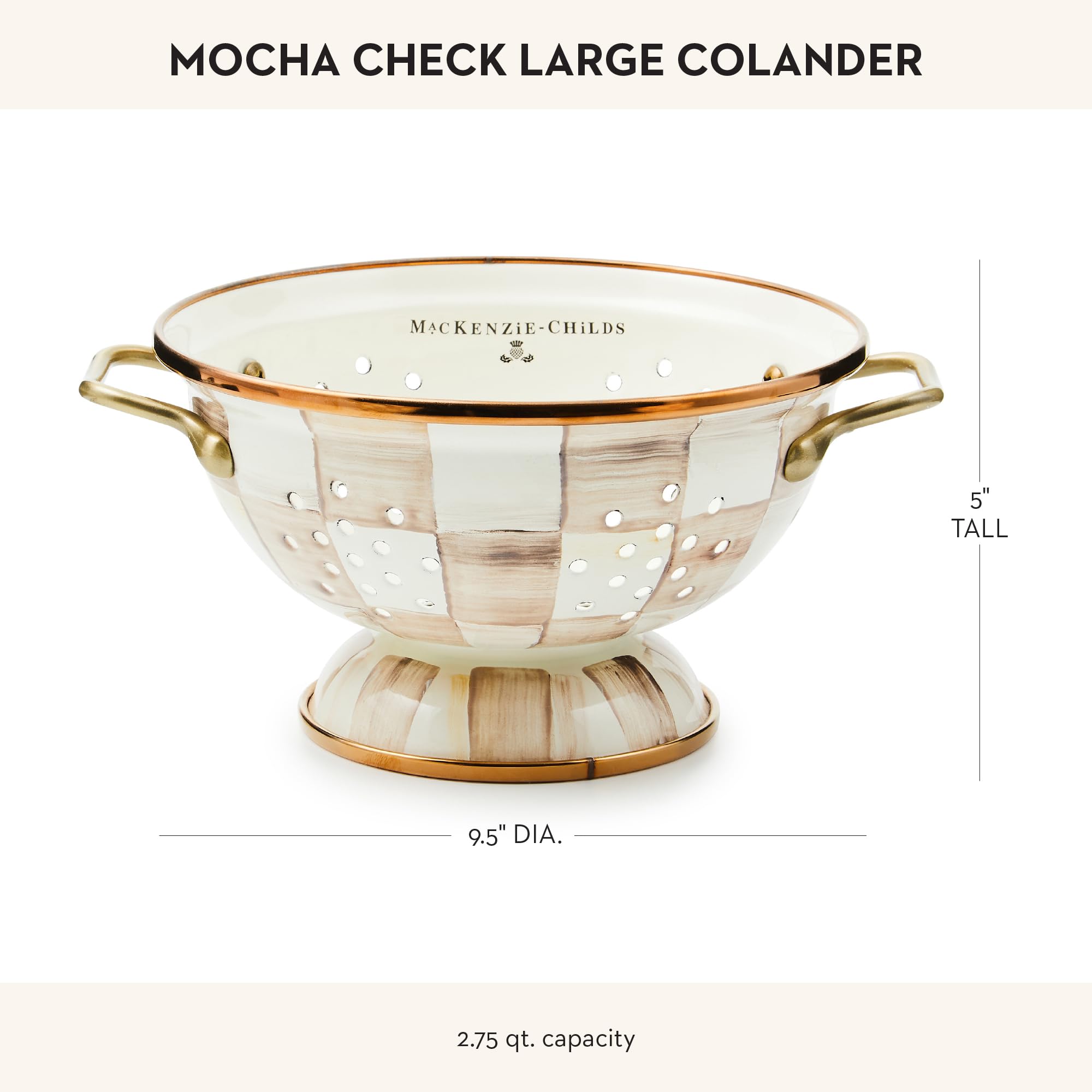 マッケンジーチャイルズ　コランダー Amazon.com: MACKENZIE-CHILDS Enamel Colander, Decorative Kitchen