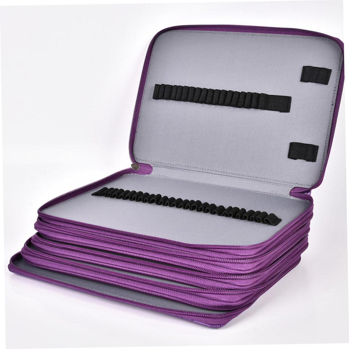 Uonlytech Portapenne Multifunzionale 252 Fori Astuccio per Matite e Pennelli Custodia Pu per Scuola e Arti