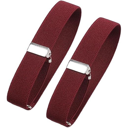 Fashion Mens Shirt Sleeve Holder Armbands Red