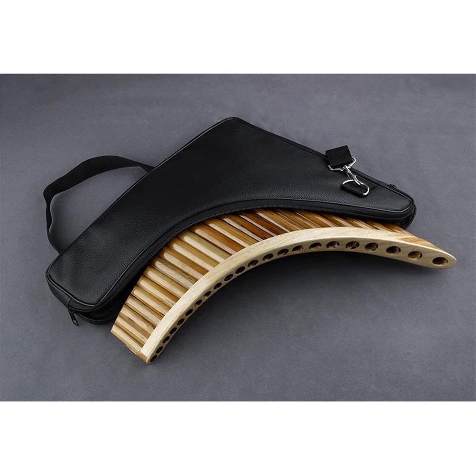 Les Mélomanes Flûte De Pan Flûte De Pan Faite À La Main 25 Tuyaux Clé De Sol Pour Les Amateurs De Musique Performance Professionnelle(LEFT SMALL)