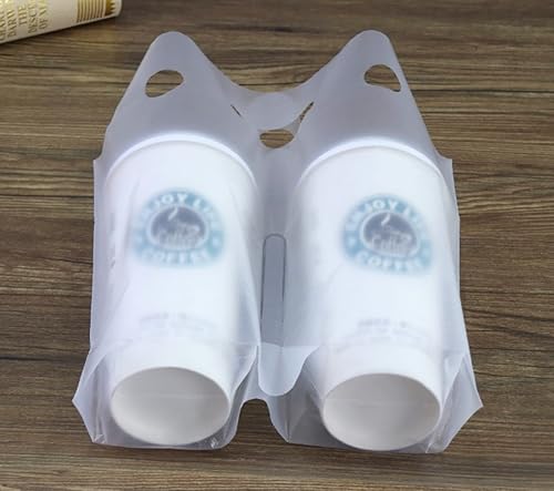200 bolsas de polietileno para beber con asa, bolsas de embalaje de plástico transparente para entrega de alimentos, 12 x 11 pulgadas con capacidad