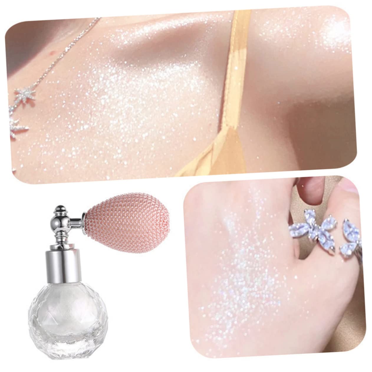 Gogogmee Highlighter Powder Highlighter Makeup Glitter Spray for Body and Face Shimmering Spray Powder