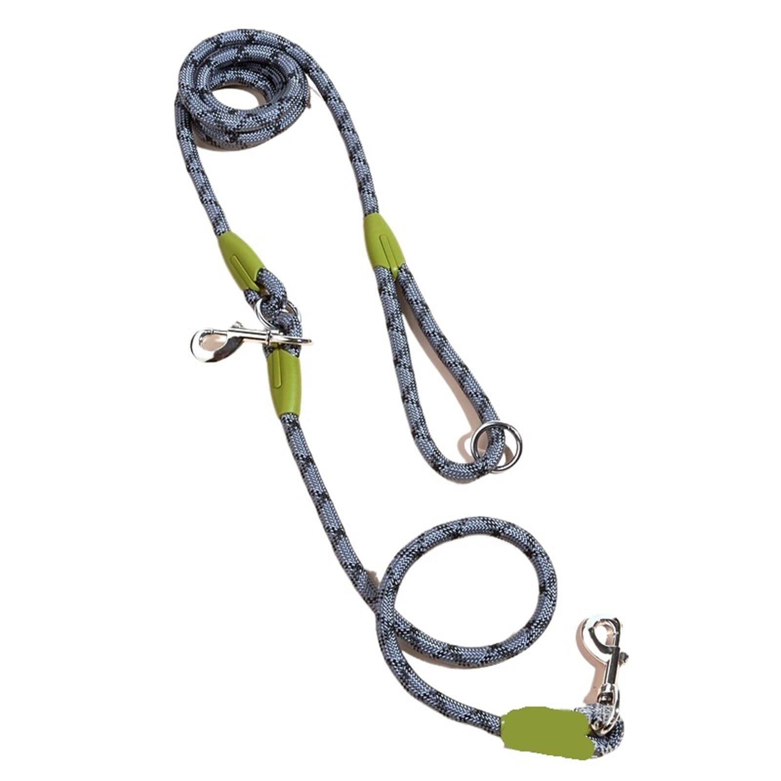 Laisse en Nylon for Chiens de Compagnie, Corde de Traction for la Course, la Marche, Les Mains Libres, for Petits et Grands Chiens pour Ceinture, Running(Grey,1.2CM 240CM)