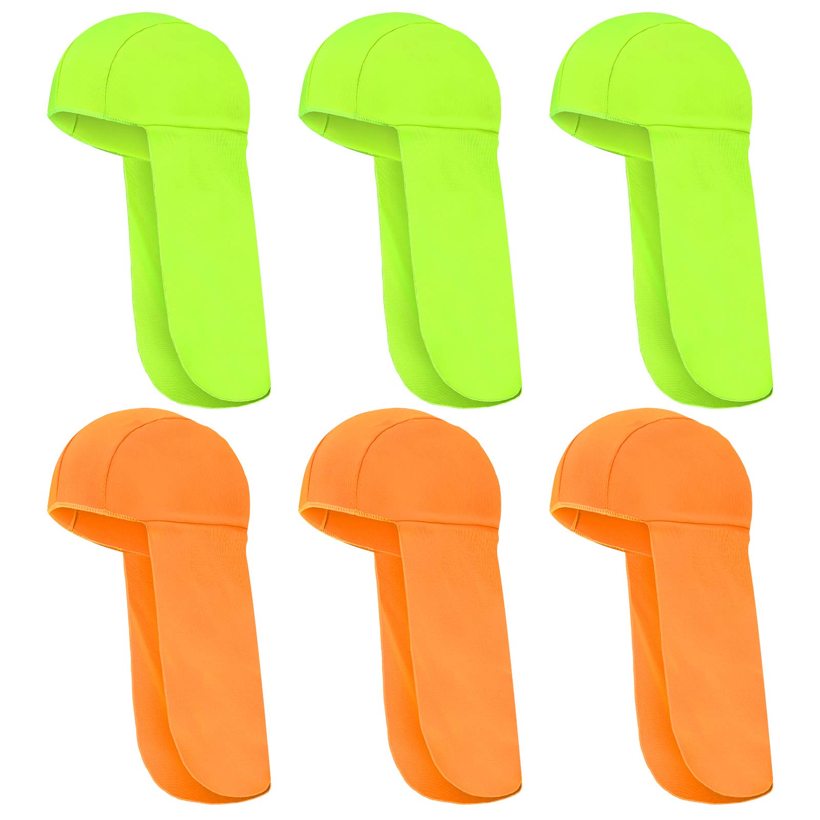 Geyoga 6 Pieces Neck Sun Protection Hat Shade Elastic UV Shade Hat Neck Protector for Fishing, Riding